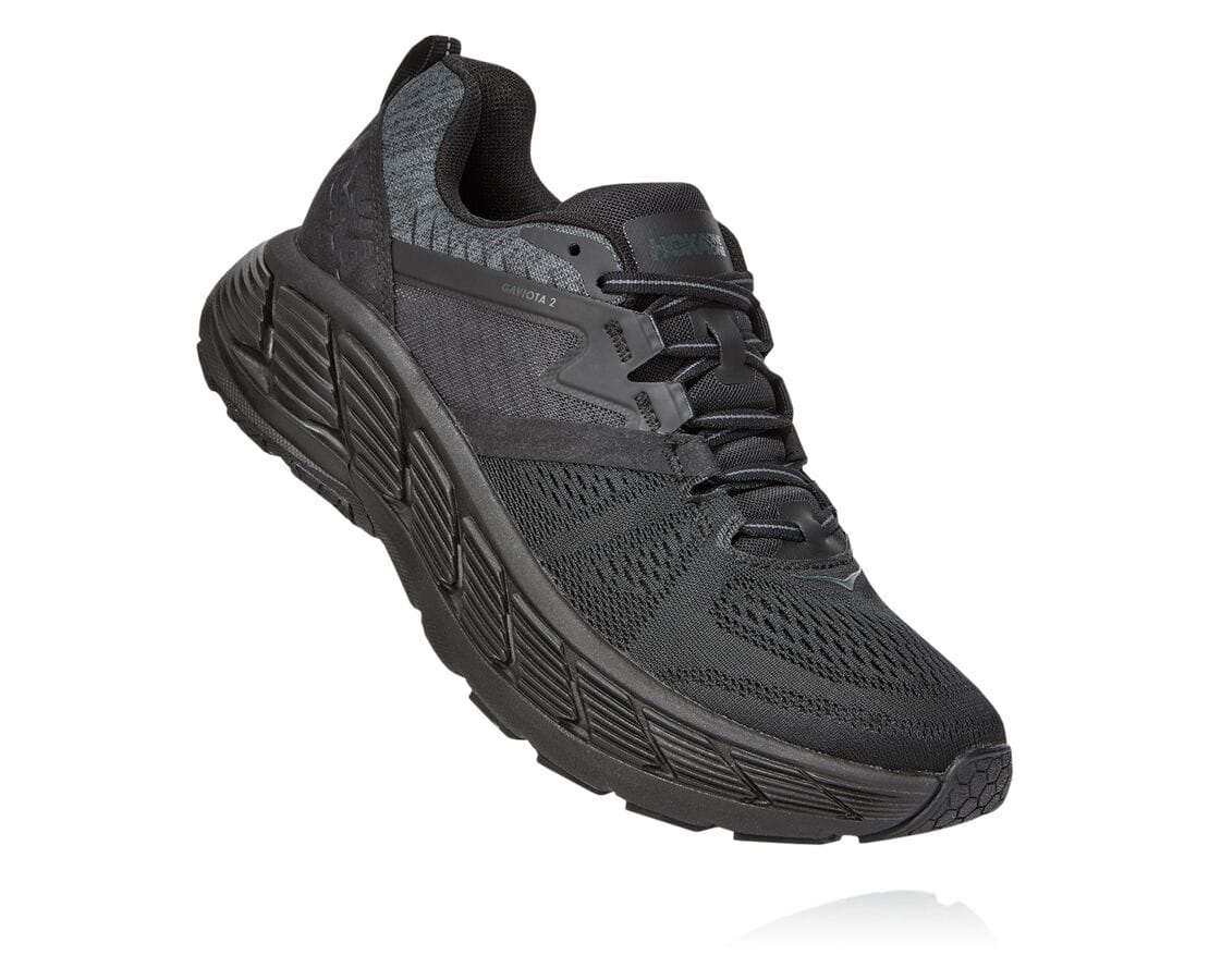 Hoka One One Gaviota 2 South Africa - Mens Wide Running Shoes - Black / Dark Grey,QREXD-4926